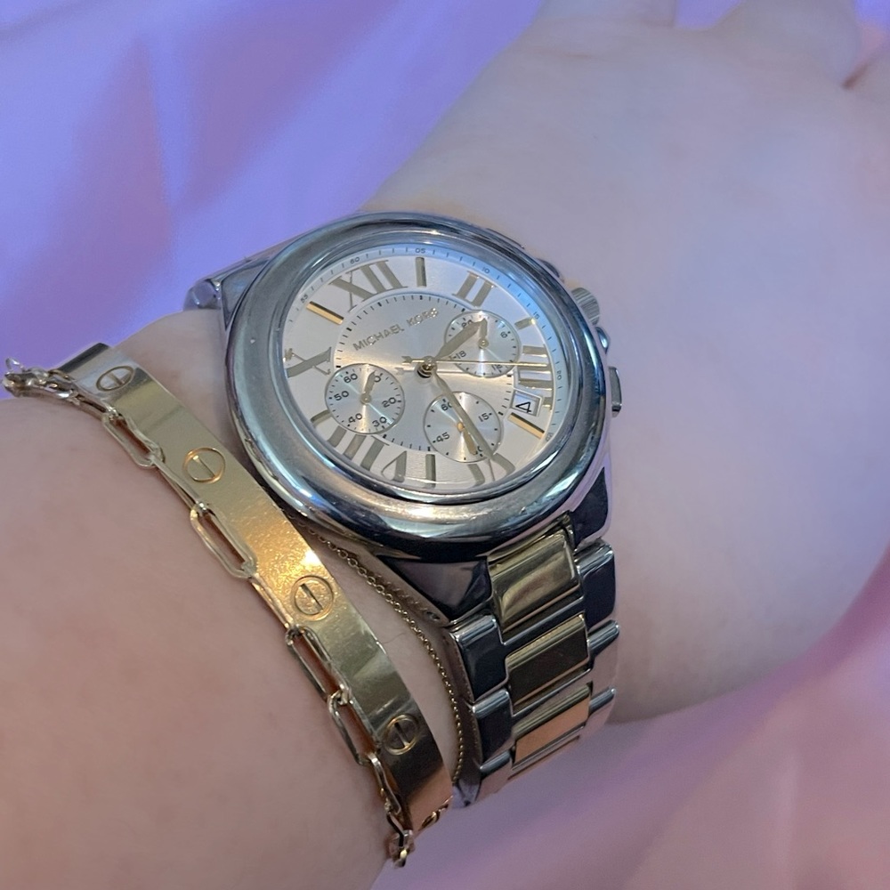 Women’s Michael Kors “Camille”  silver & gold watch